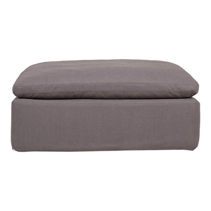 Moes Home - Clay Ottoman Fabric Livesmart in Light Grey - YJ-1002-29 veiw 1