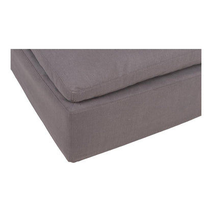 Moes Home - Clay Ottoman Fabric Livesmart in Light Grey - YJ-1002-29 veiw 3