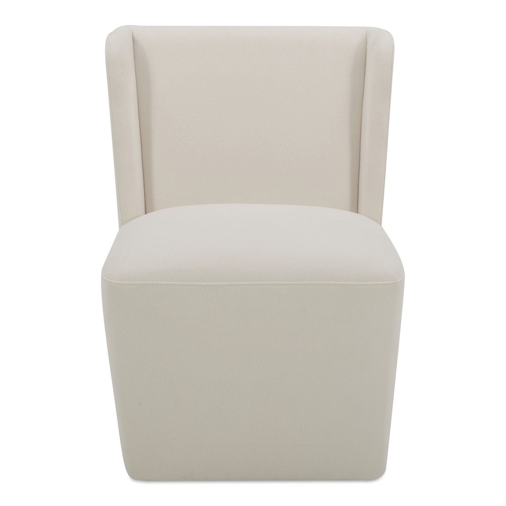 Moes Home - Cormac Rolling Dining Chair Cream - KQ-1035-05-USA view 1