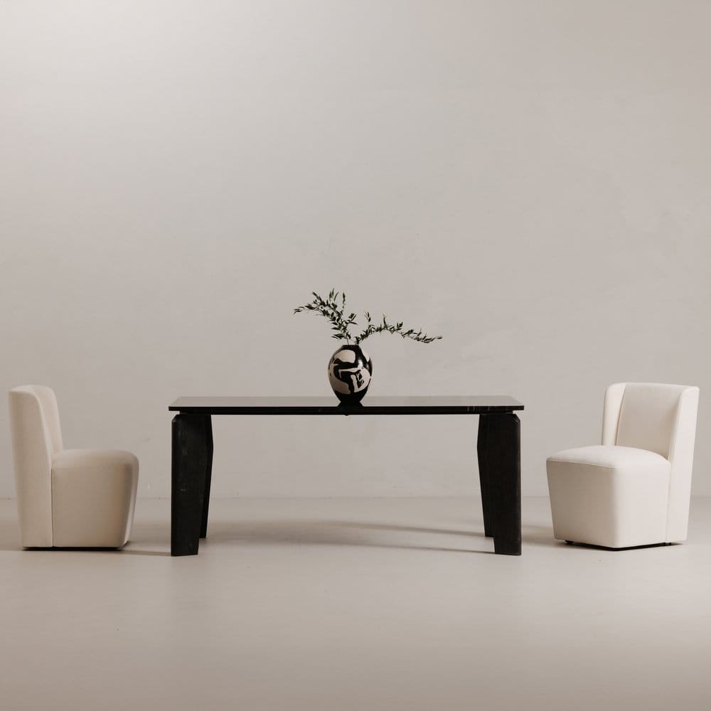Moes Home - Cormac Rolling Dining Chair Cream - KQ-1035-05-USA view 4