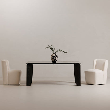 Moes Home - Cormac Rolling Dining Chair Cream - KQ-1035-05-USA view 4
