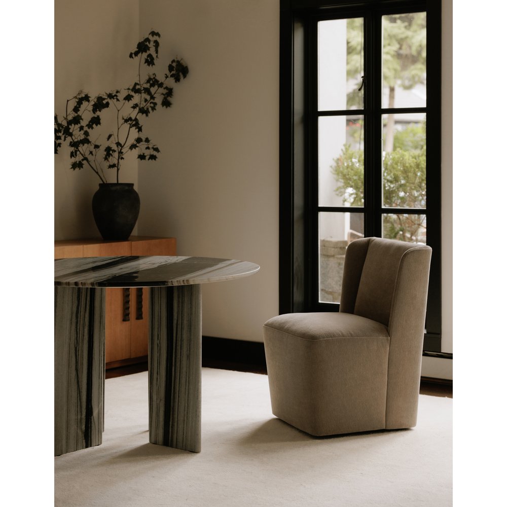 Moes Home - Cormac Rolling Dining Chair Warm Sand - KQ-1035-39-USA view 3