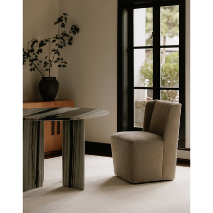 Moes Home - Cormac Rolling Dining Chair Warm Sand - KQ-1035-39-USA view 3