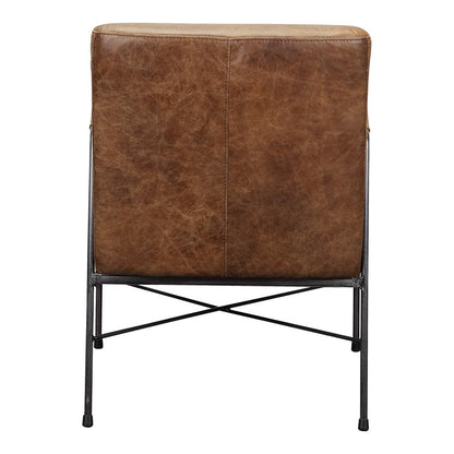 Moes Home - Dagwood Leather Arm Chair in Brown - PK-1089-14 veiw 4