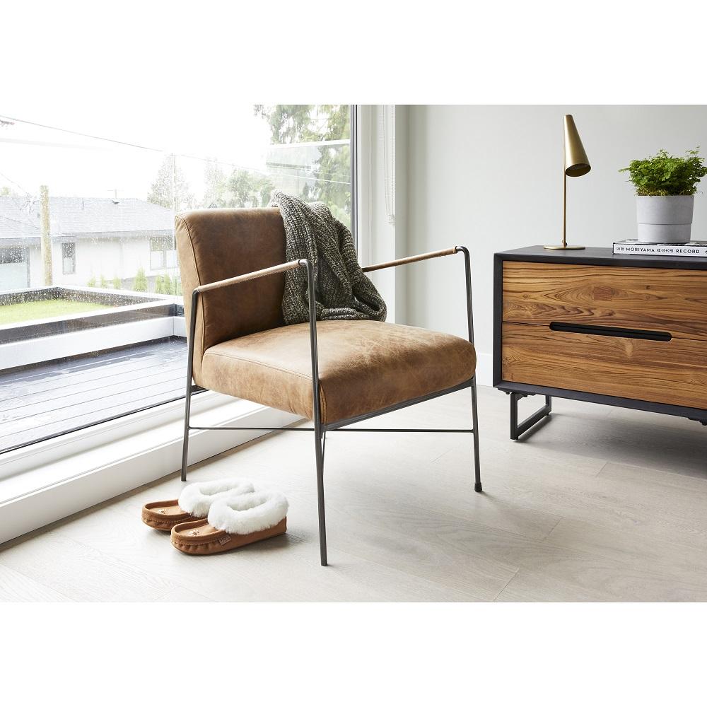 Moes Home - Dagwood Leather Arm Chair in Brown - PK-1089-14 veiw 8