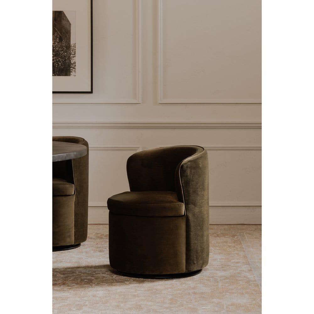 Moes Home - Dane Swivel Dining Chair Faux Green Mohair - OA-1074-16 view 9