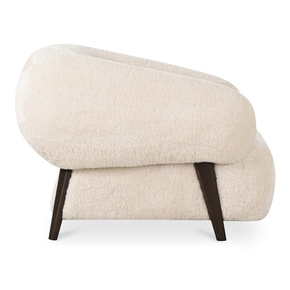 Moes Home - Devlin Lounge Chair Cream Faux Fur - OA-1061-05 view 4