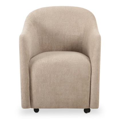Moes Home - Drava Rolling Dining Chair Beige - OA-1034-34 view 2