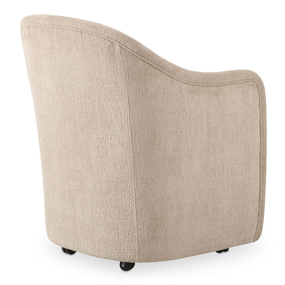 Moes Home - Drava Rolling Dining Chair Beige - OA-1034-34 view 3