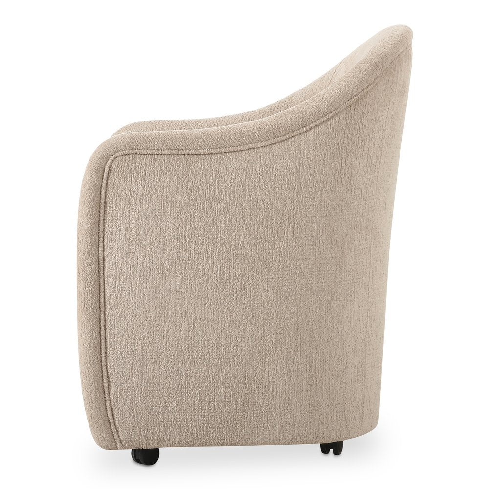 Moes Home - Drava Rolling Dining Chair Beige - OA-1034-34 view 4