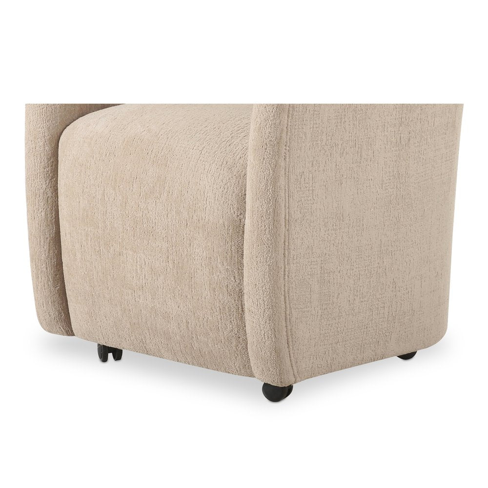 Moes Home - Drava Rolling Dining Chair Beige - OA-1034-34 view 8