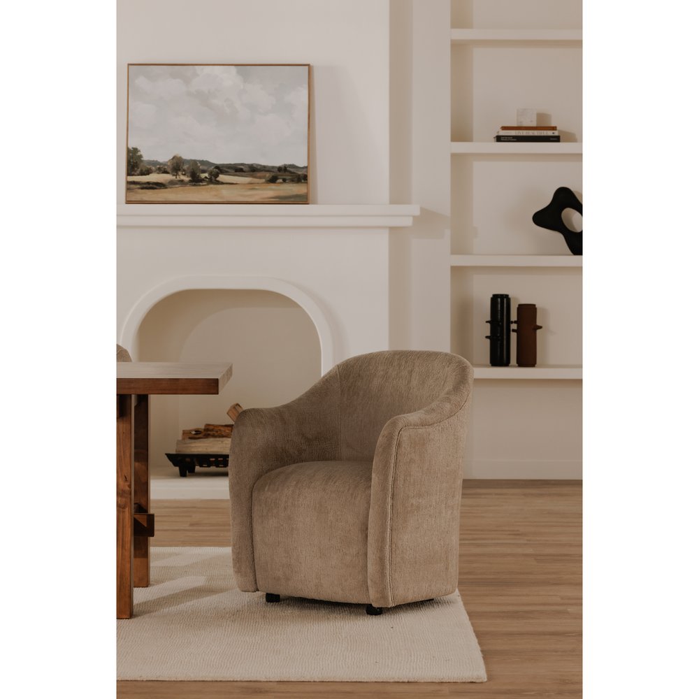 Moes Home - Drava Rolling Dining Chair Beige - OA-1034-34 view 10
