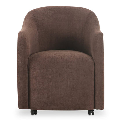 Moes Home - Drava Rolling Dining Chair Dark Brown - OA-1034-20 view 2