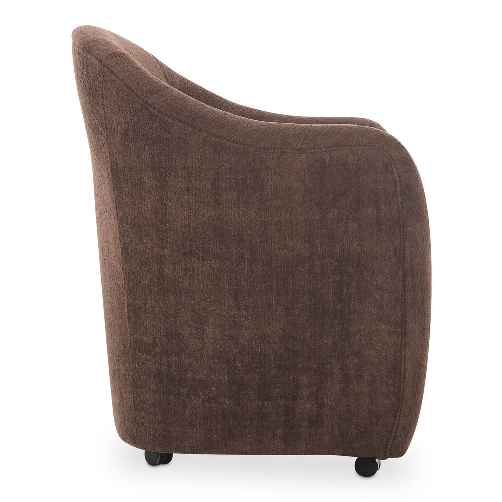Moes Home - Drava Rolling Dining Chair Dark Brown - OA-1034-20 view 4