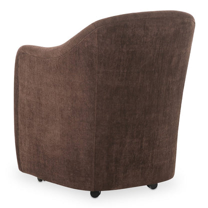Moes Home - Drava Rolling Dining Chair Dark Brown - OA-1034-20 view 6