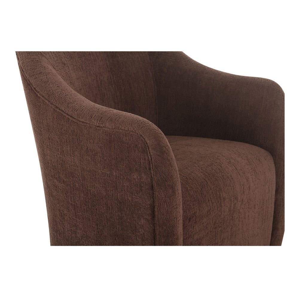 Moes Home - Drava Rolling Dining Chair Dark Brown - OA-1034-20 view 7