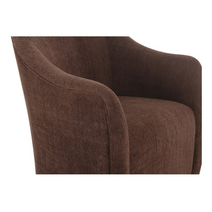 Moes Home - Drava Rolling Dining Chair Dark Brown - OA-1034-20 view 7
