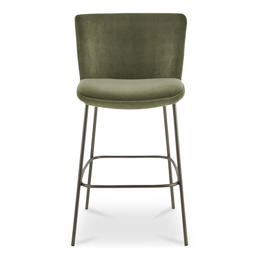 Moes Home - Early Bar Stool Faux Green Mohair - YM-1014-27 view 1
