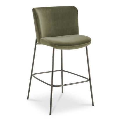 Moes Home - Early Bar Stool Faux Green Mohair - YM-1014-27 view 3