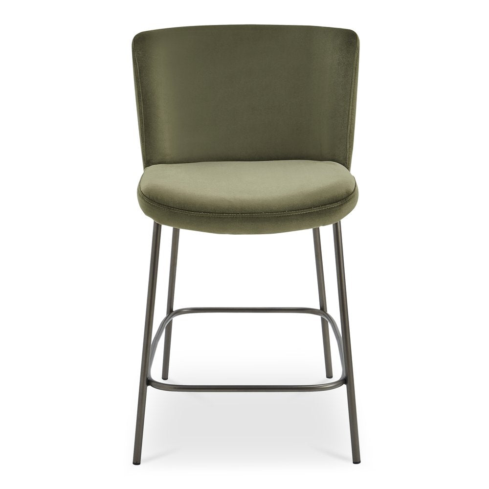 Moes Home - Early Counter Stool Faux Green Mohair - YM-1013-27 view 1