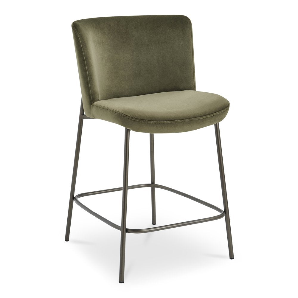 Moes Home - Early Counter Stool Faux Green Mohair - YM-1013-27 view 3