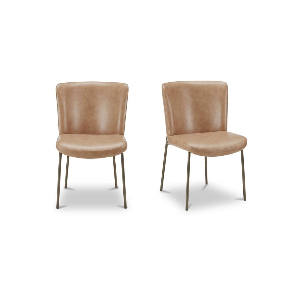 Moes Home - Early Dining Chair Tan Leather-Set of 2 - YM-1012-03 view 1