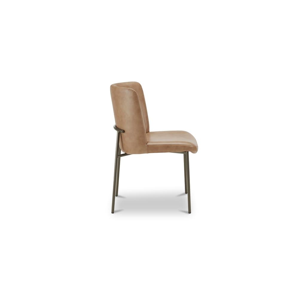 Moes Home - Early Dining Chair Tan Leather-Set of 2 - YM-1012-03 view 5