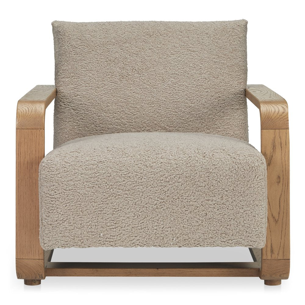Moes Home - Eckersley Lounge Chair Beige Faux Shearling - ME-1073-34 view 2