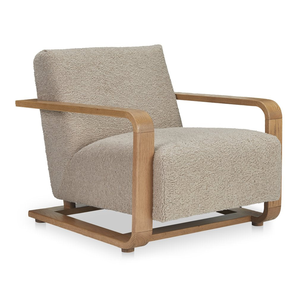 Moes Home - Eckersley Lounge Chair Beige Faux Shearling - ME-1073-34 view 3