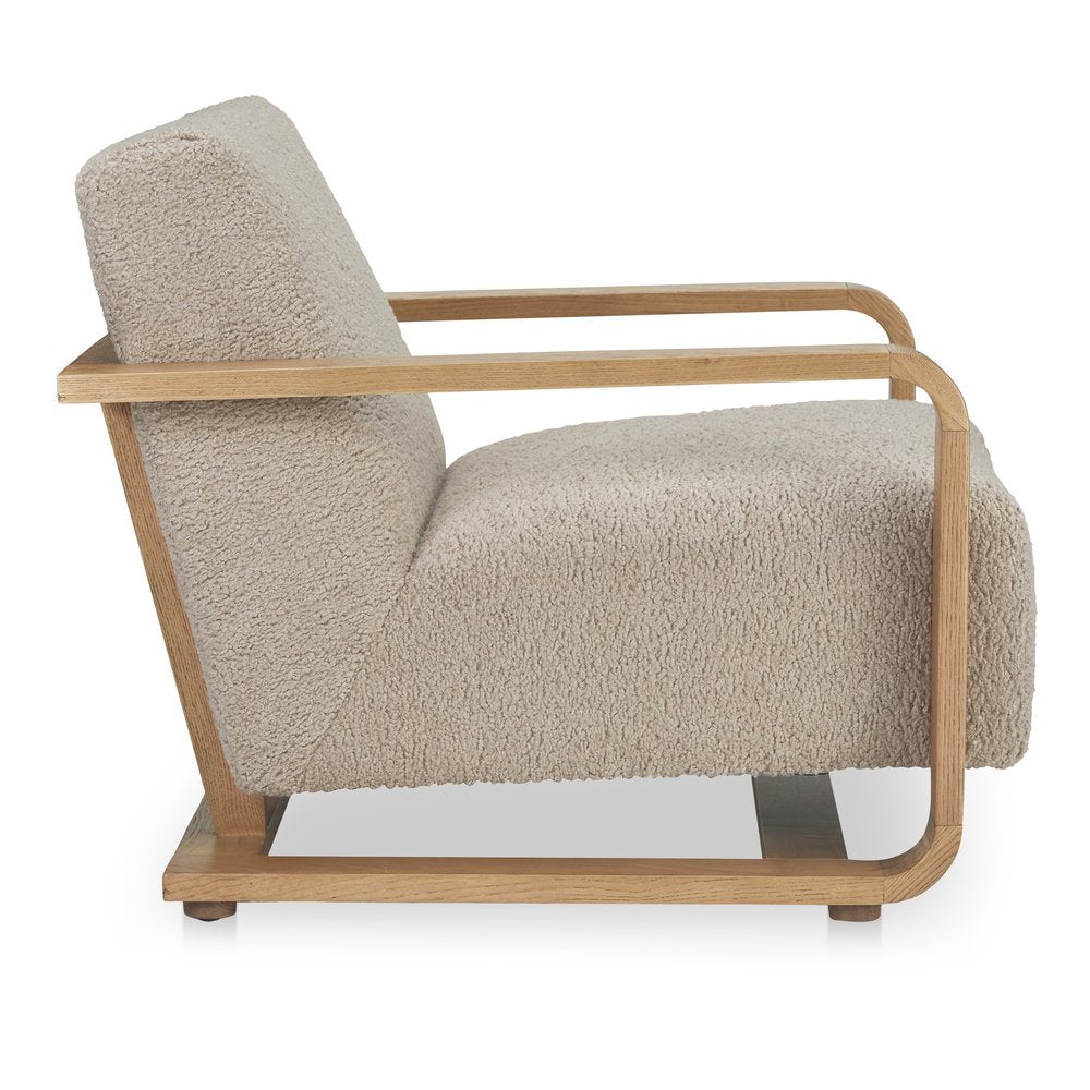 Moes Home - Eckersley Lounge Chair Beige Faux Shearling - ME-1073-34 view 4