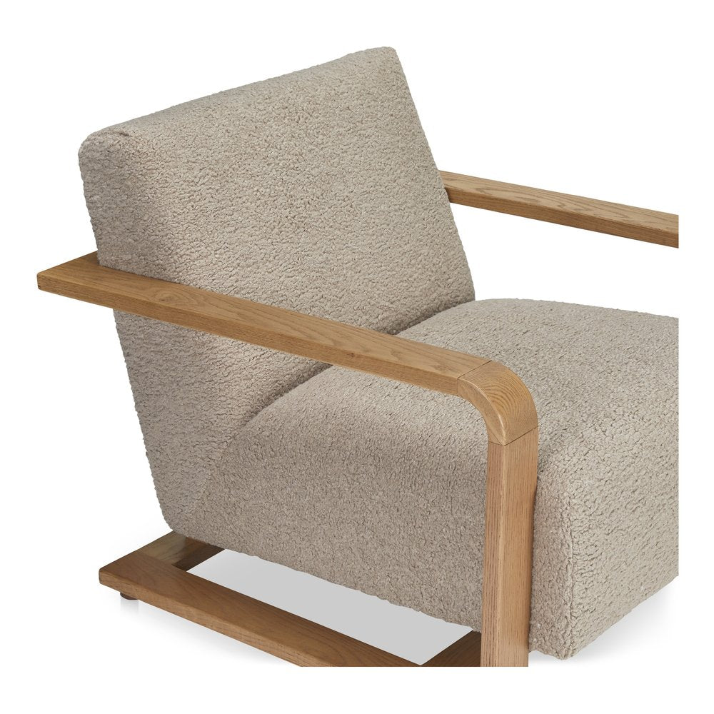 Moes Home - Eckersley Lounge Chair Beige Faux Shearling - ME-1073-34 view 6