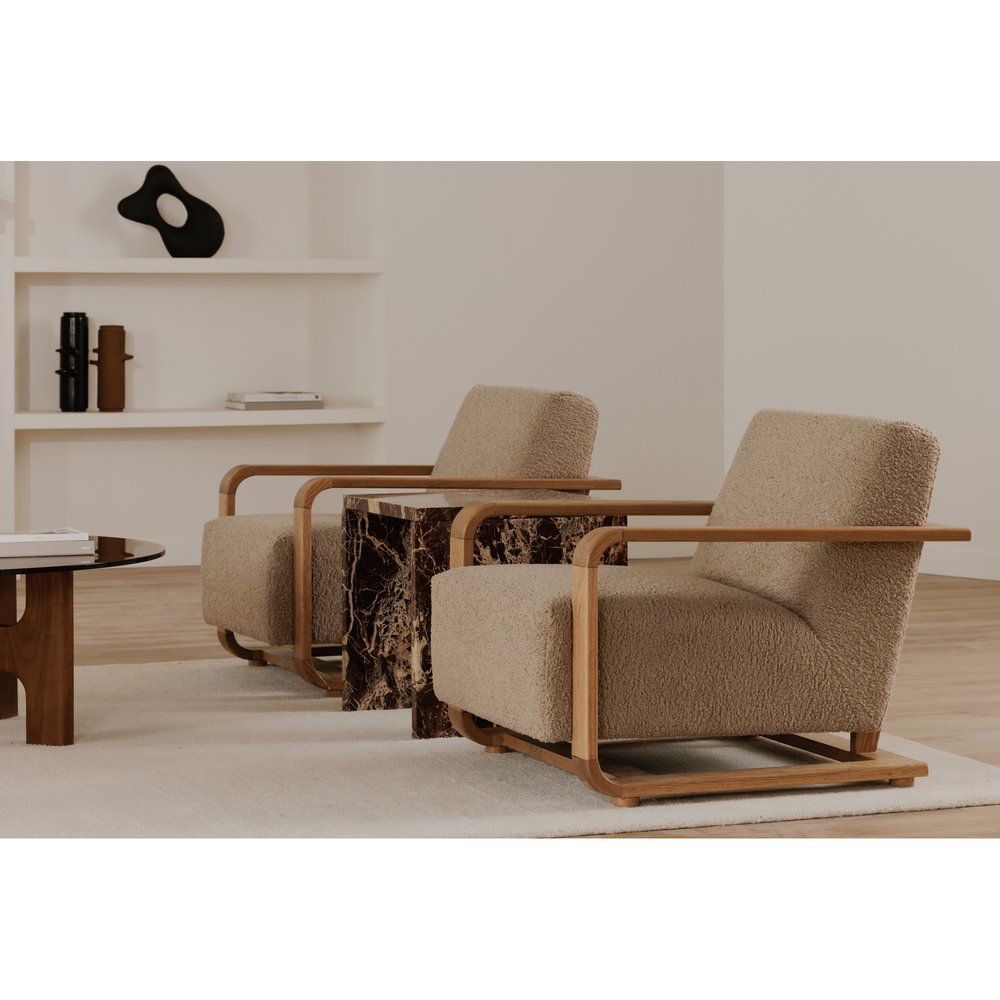 Moes Home - Eckersley Lounge Chair Beige Faux Shearling - ME-1073-34 view 7