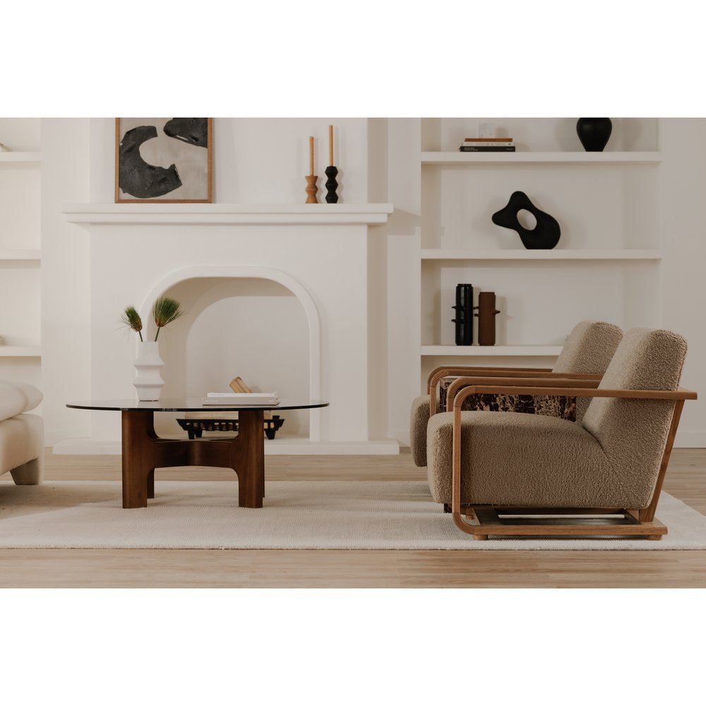 Moes Home - Eckersley Lounge Chair Beige Faux Shearling - ME-1073-34 view 8