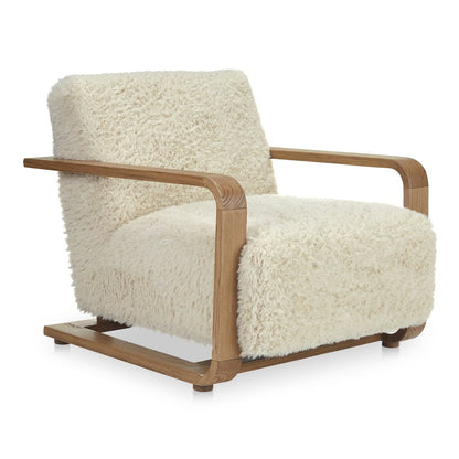 Moes Home - Eckersley Lounge Chair Cream Faux Fur - ME-1073-05 view 3