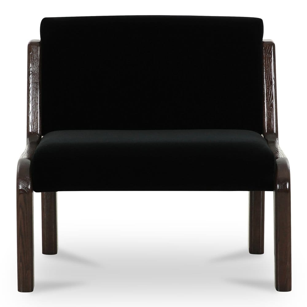 Moes Home - Edie Accent Chair Black Faux Mohair - OA-1075-02 view 1