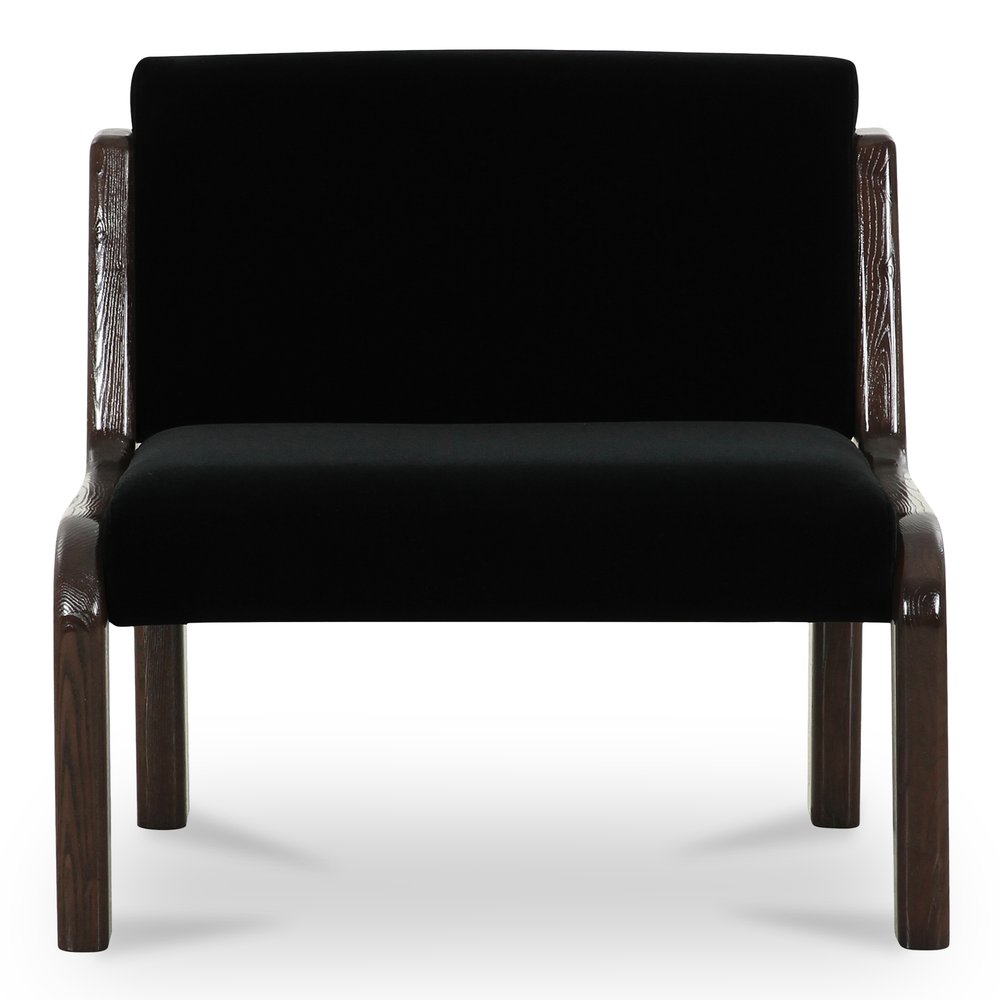 Moes Home - Edie Accent Chair Black Faux Mohair - OA-1075-02 view 2