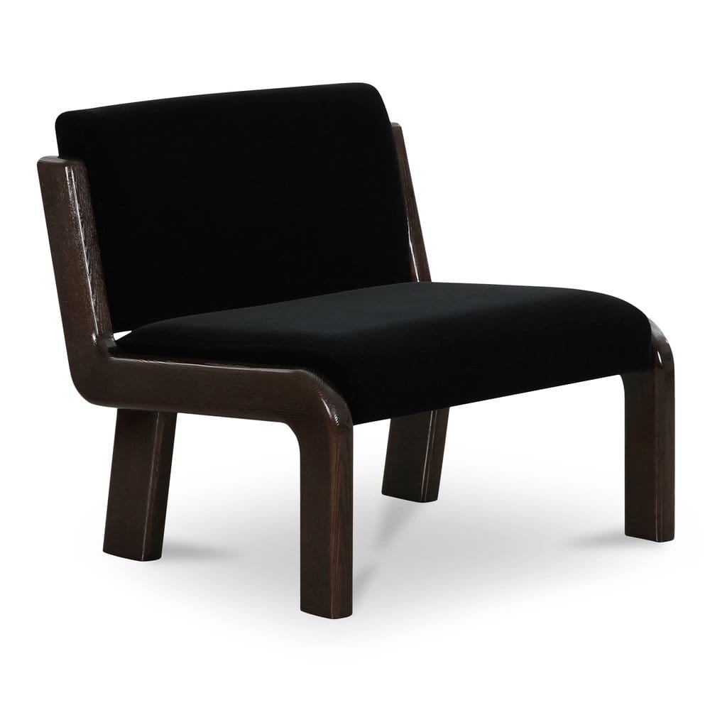 Moes Home - Edie Accent Chair Black Faux Mohair - OA-1075-02 view 3