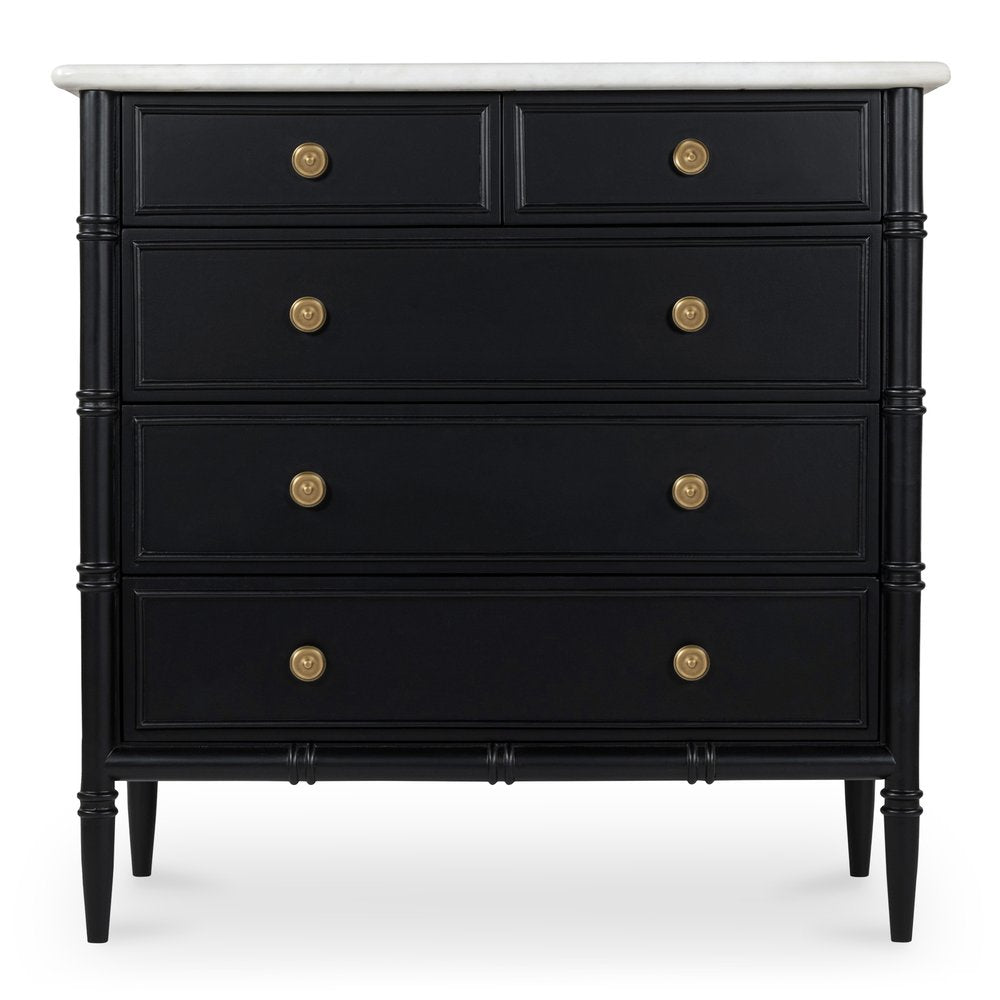 Moes Home - Eleanor 5 Drawer Chest Black - RP-1060-02 view 1
