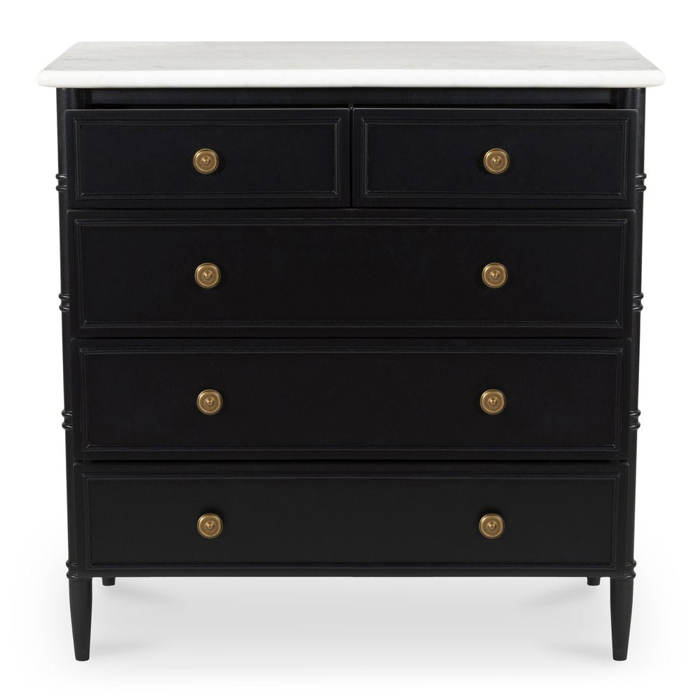 Moes Home - Eleanor 5 Drawer Chest Black - RP-1060-02 view 3