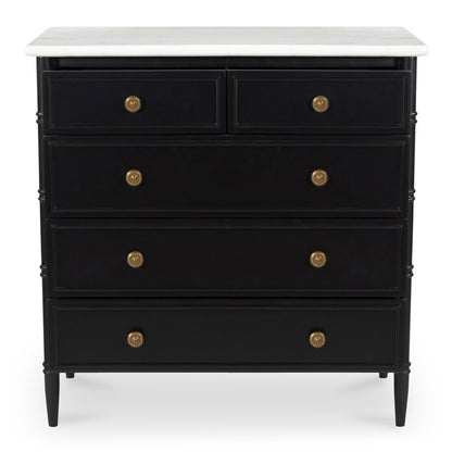 Moes Home - Eleanor 5 Drawer Chest Black - RP-1060-02 view 3