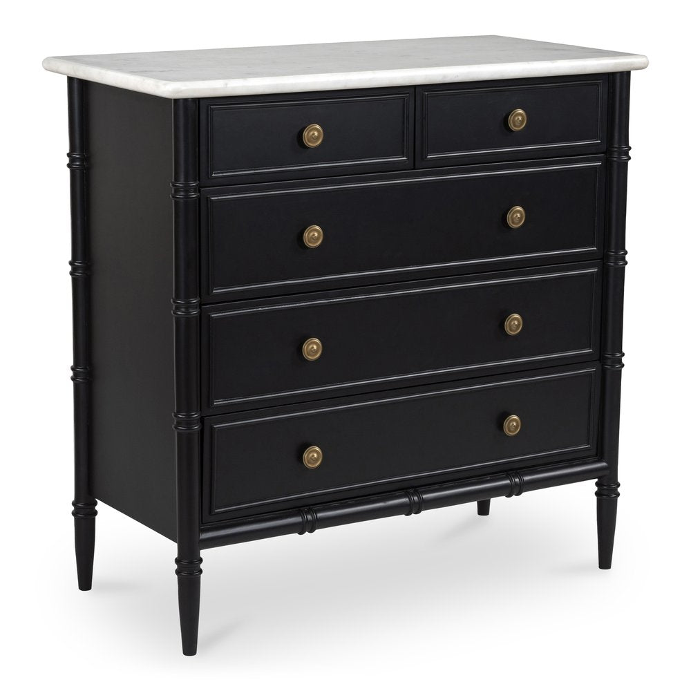 Moes Home - Eleanor 5 Drawer Chest Black - RP-1060-02 view 4