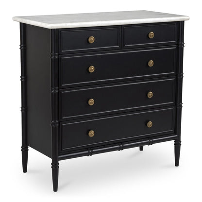 Moes Home - Eleanor 5 Drawer Chest Black - RP-1060-02 view 4