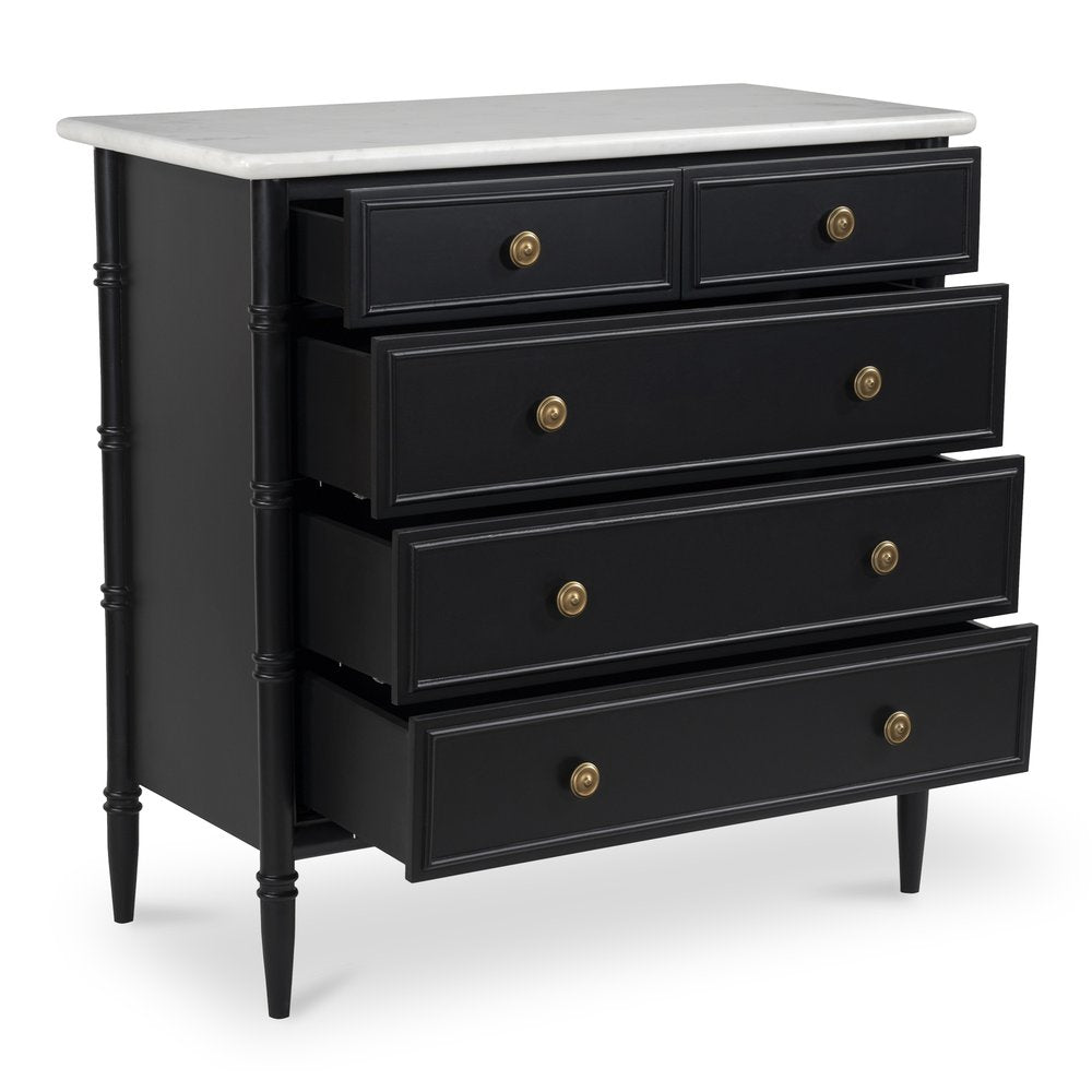 Moes Home - Eleanor 5 Drawer Chest Black - RP-1060-02 view 5