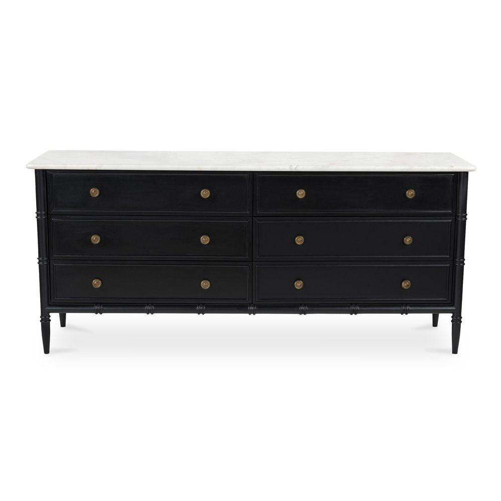 Moes Home - Eleanor 6 Drawer Dresser Black - RP-1061-02 view 1