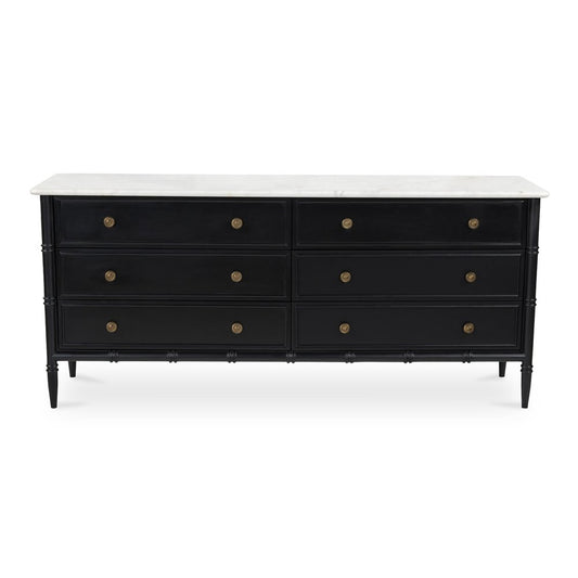 Moes Home - Eleanor 6 Drawer Dresser Black - RP-1061-02 view 1