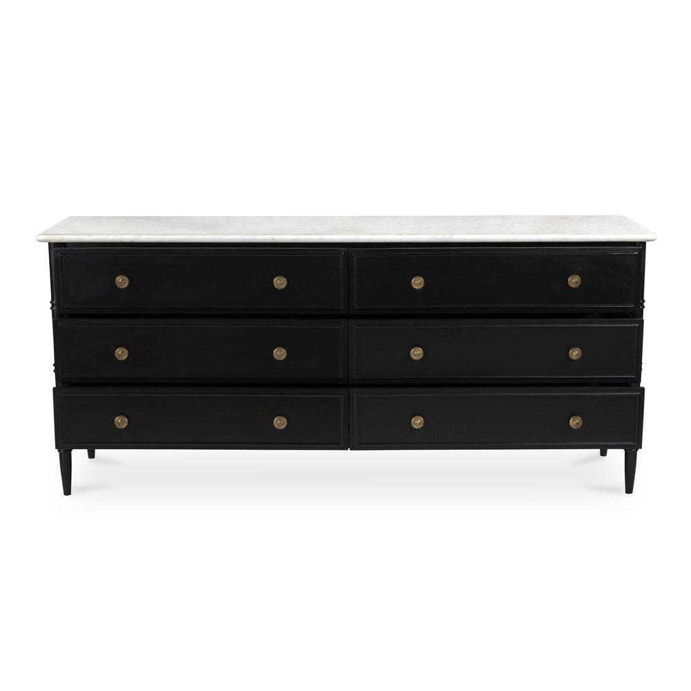 Moes Home - Eleanor 6 Drawer Dresser Black - RP-1061-02 view 3