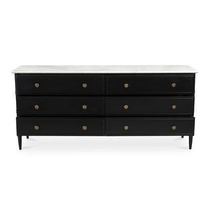Moes Home - Eleanor 6 Drawer Dresser Black - RP-1061-02 view 3