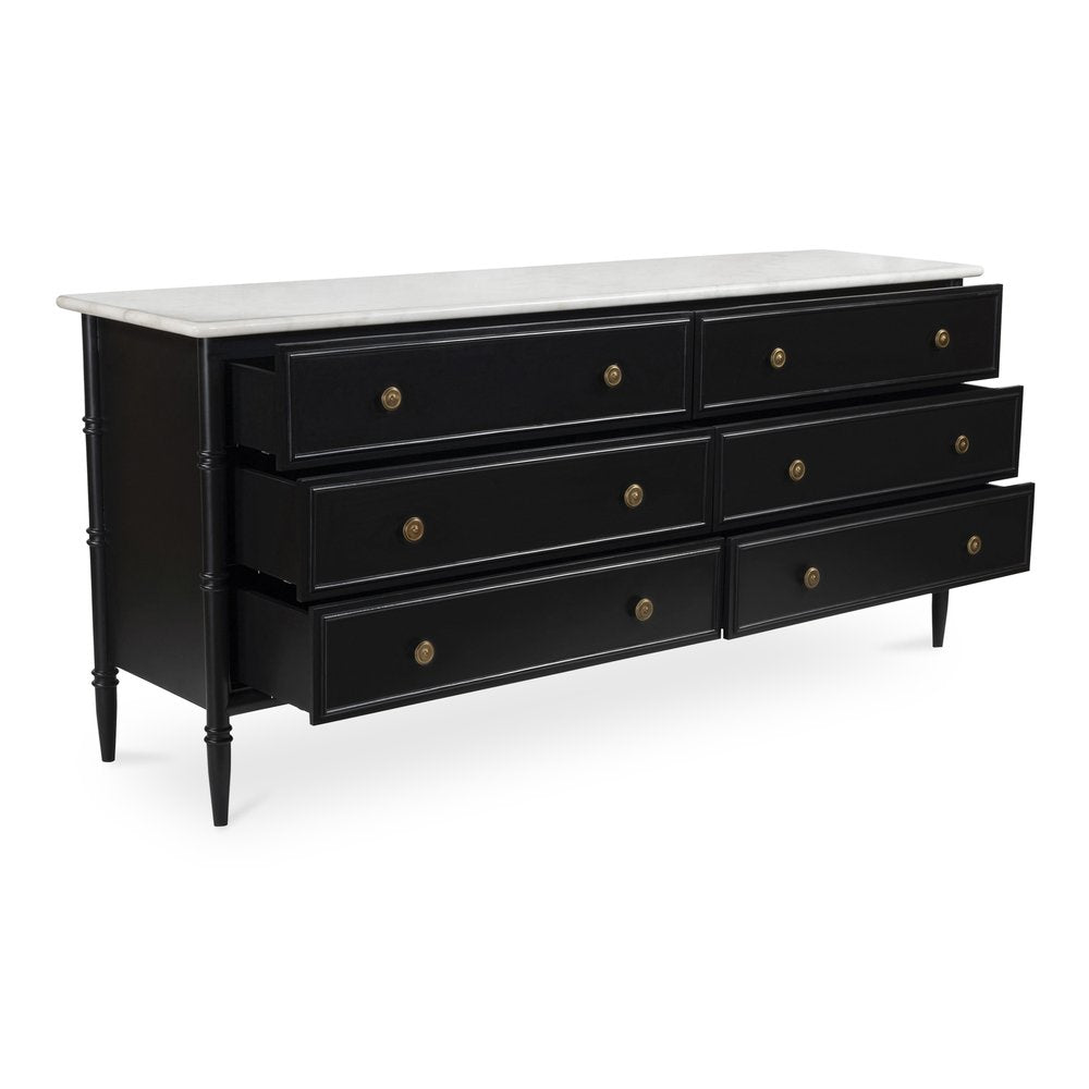 Moes Home - Eleanor 6 Drawer Dresser Black - RP-1061-02 view 4