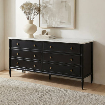 Moes Home - Eleanor 6 Drawer Dresser Black - RP-1061-02 view 11