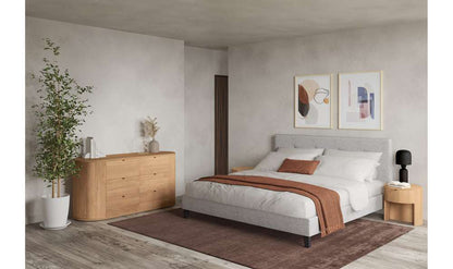 Moes Home - Eliza King Bed in Light Grey Fabric - RN-1021-29-0 veiw 6